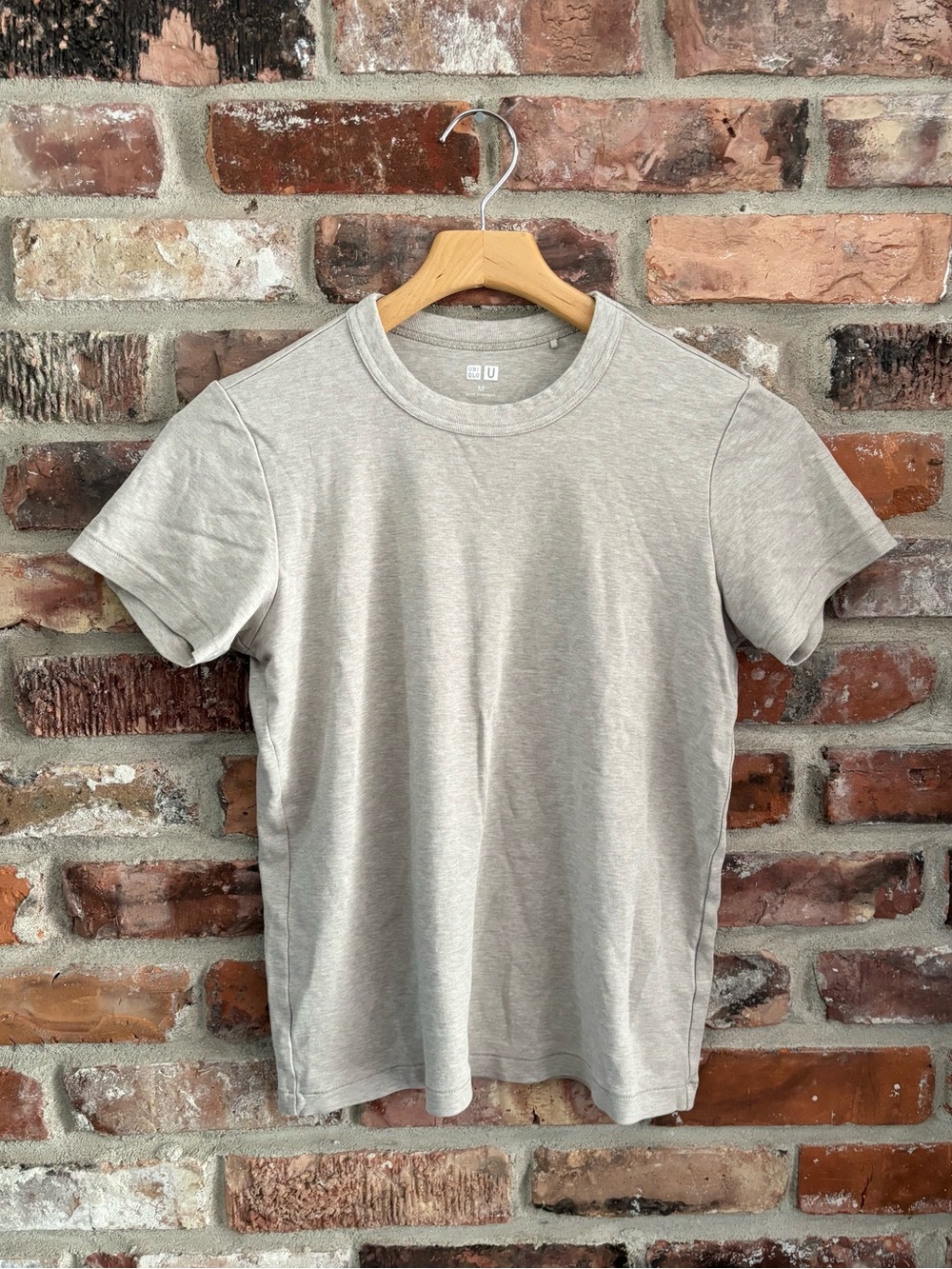 Uniqlo Cotton Taupe T-shirt Top, M